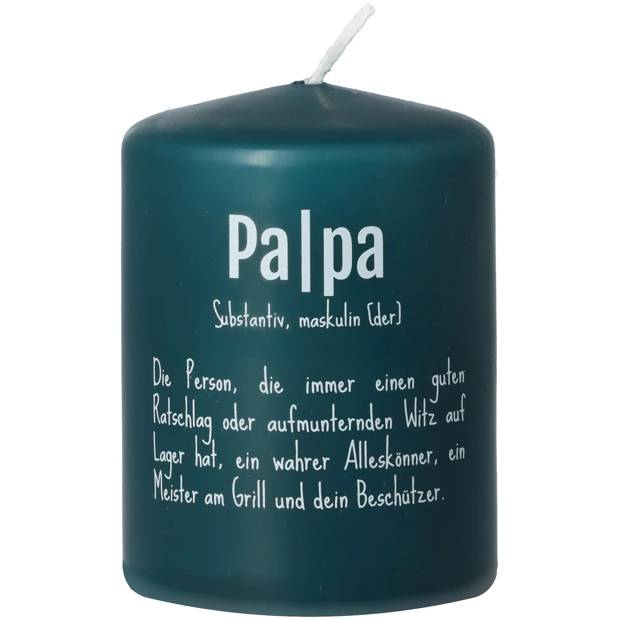 Stumpenkerze "Papa Definition"