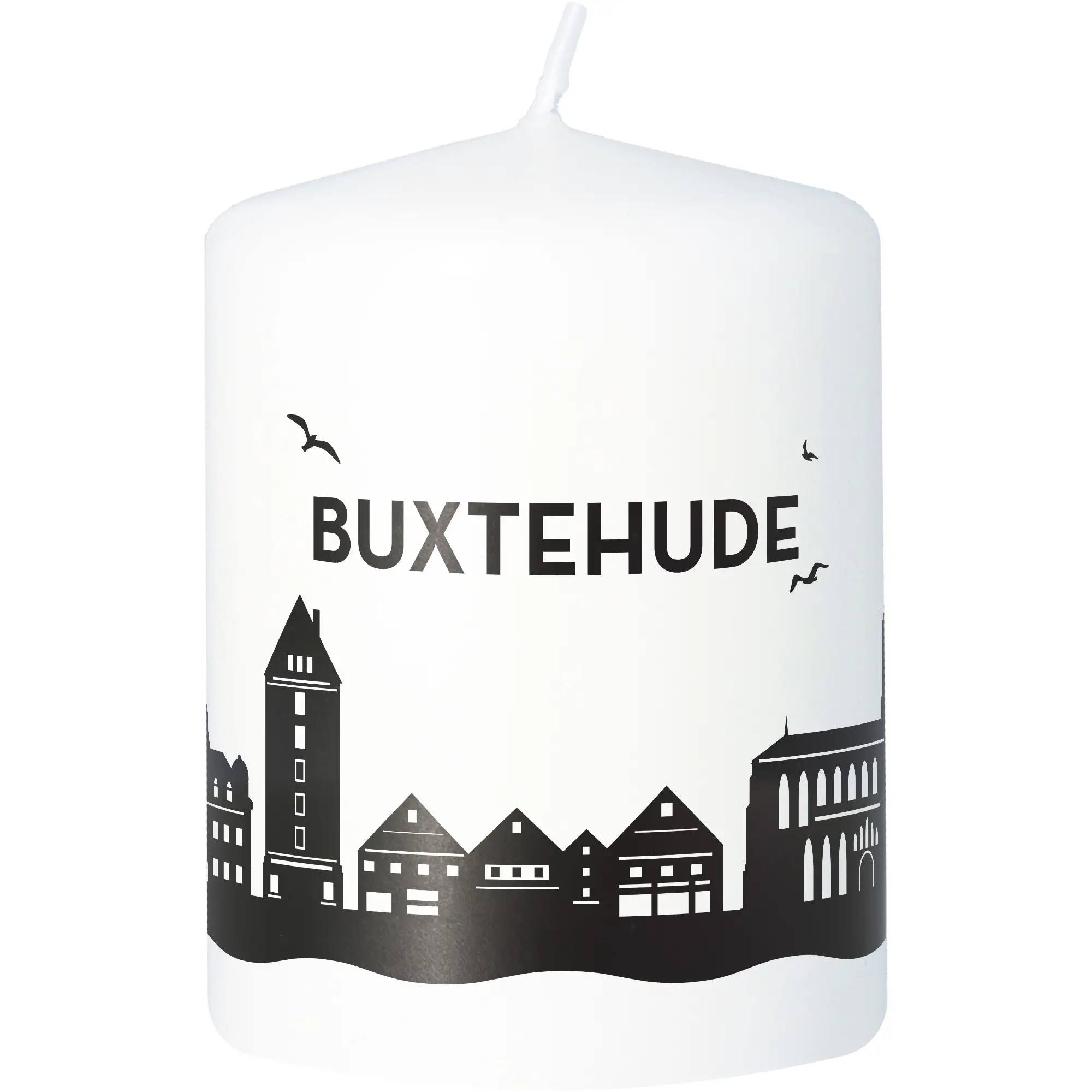 Stumpenkerze Skyline Buxtehude