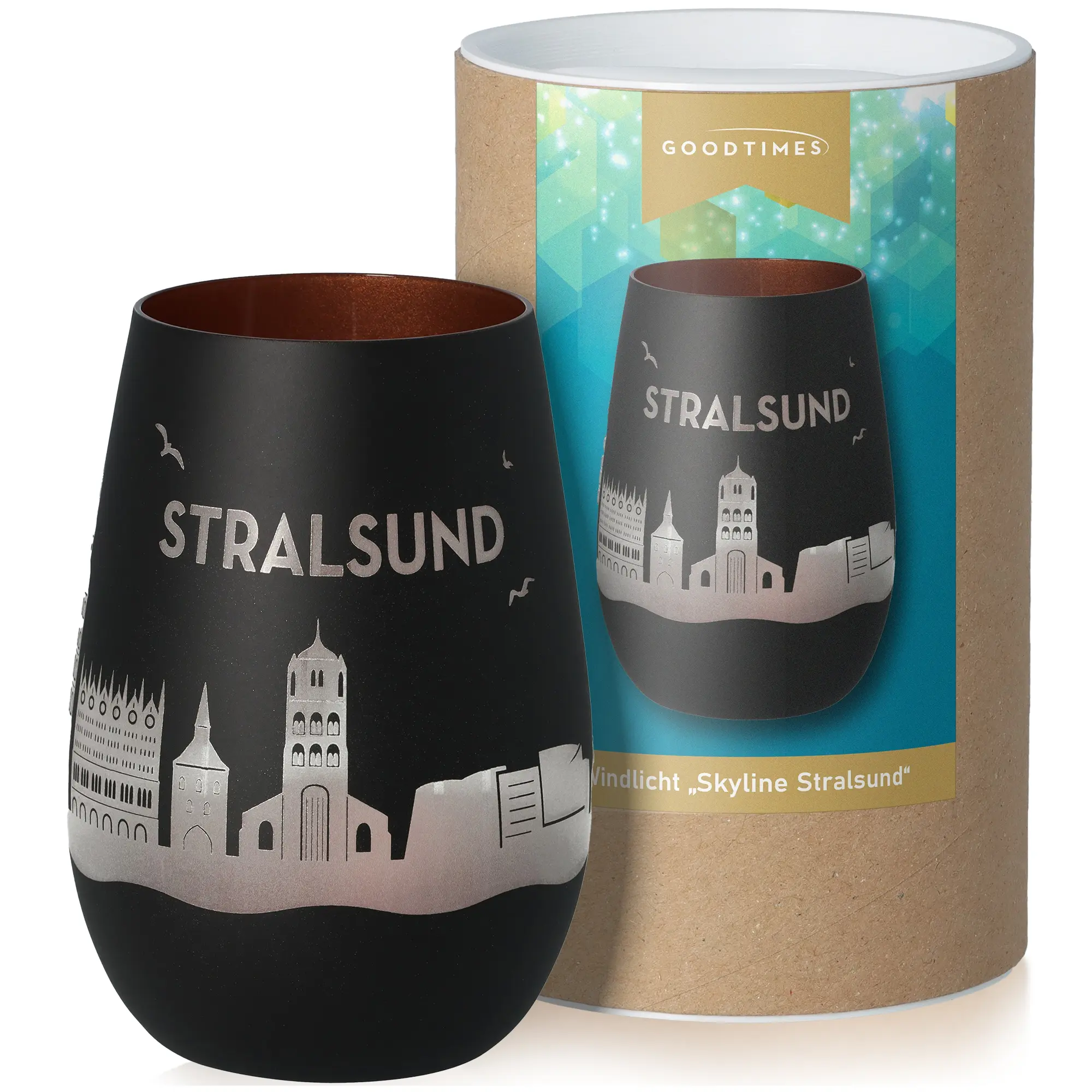 Windlicht Skyline Stralsund