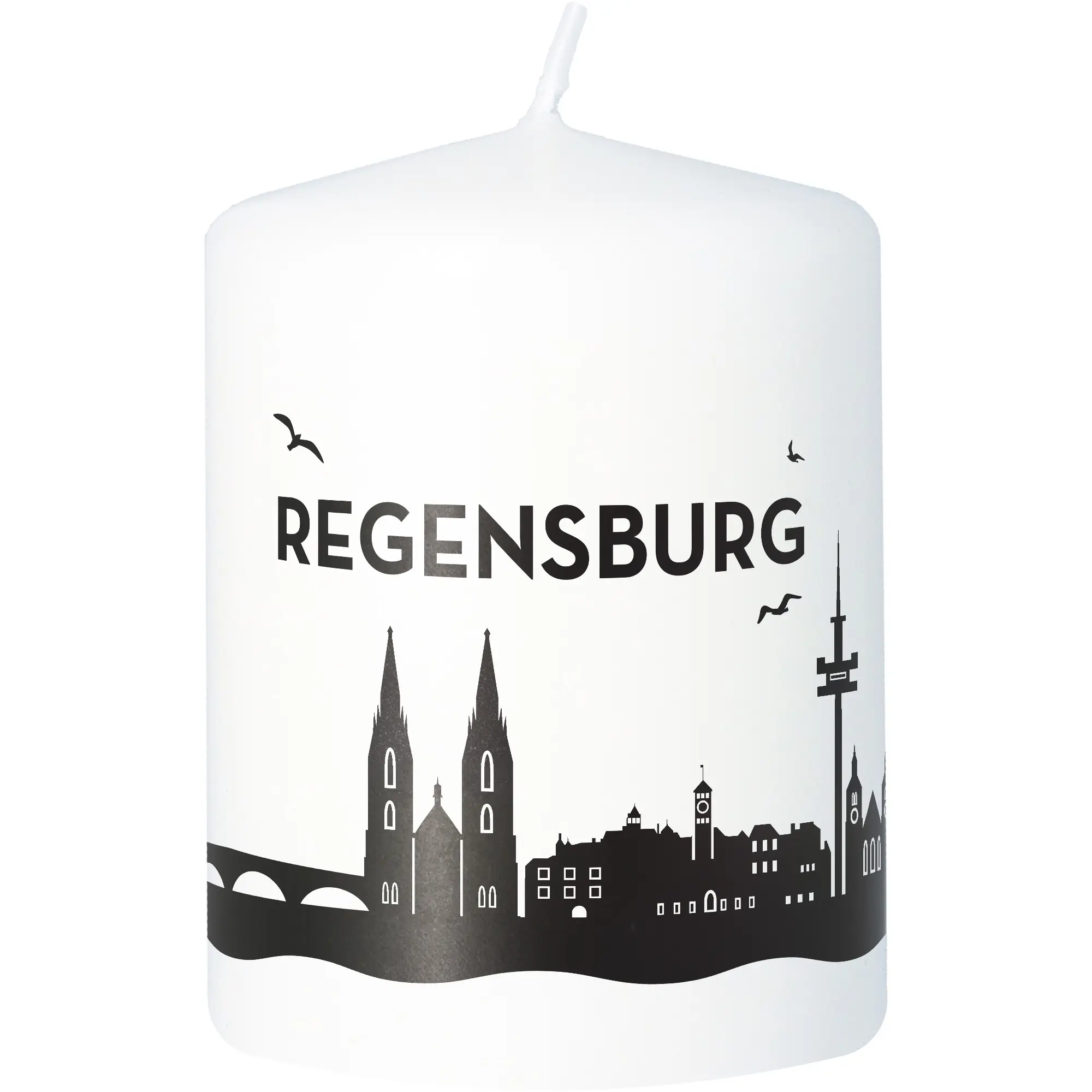 Stumpenkerze Skyline Regensburg