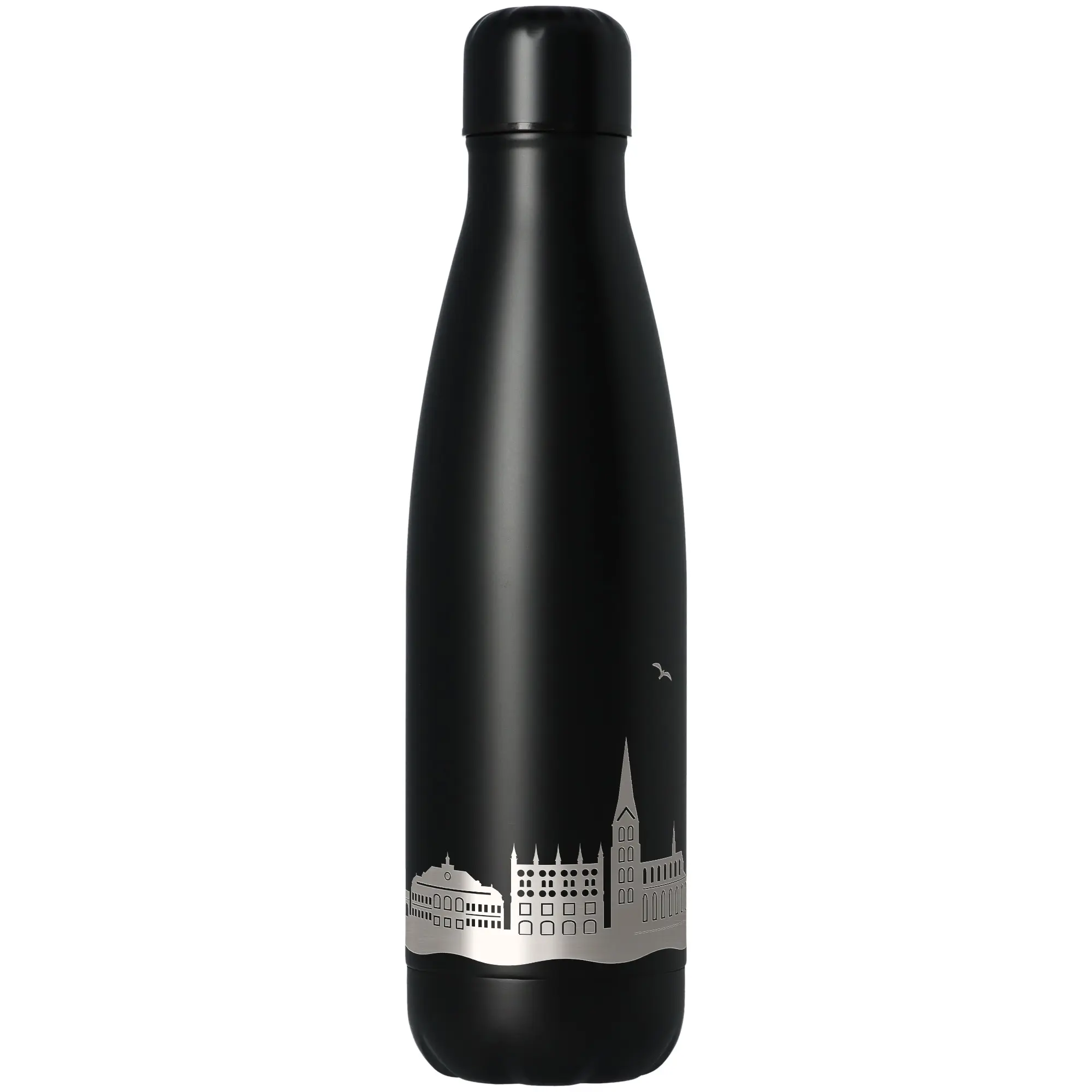 Goodtimes Trinkflasche Skyline Lübeck Schwarz 500ml