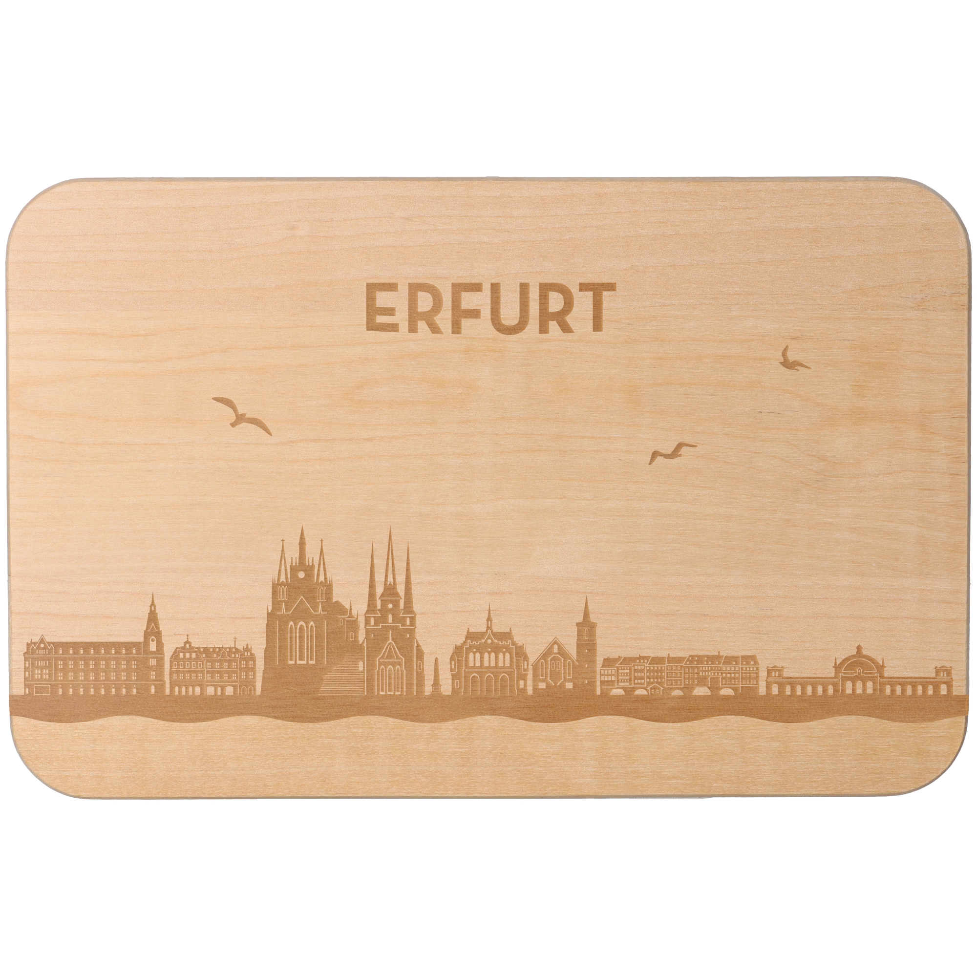 Frühstücksbrett Skyline Erfurt