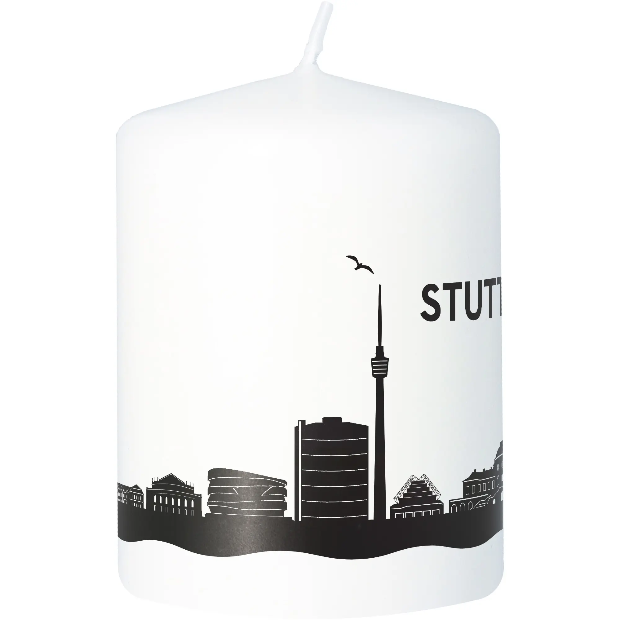 Stumpenkerze Skyline Stuttgart