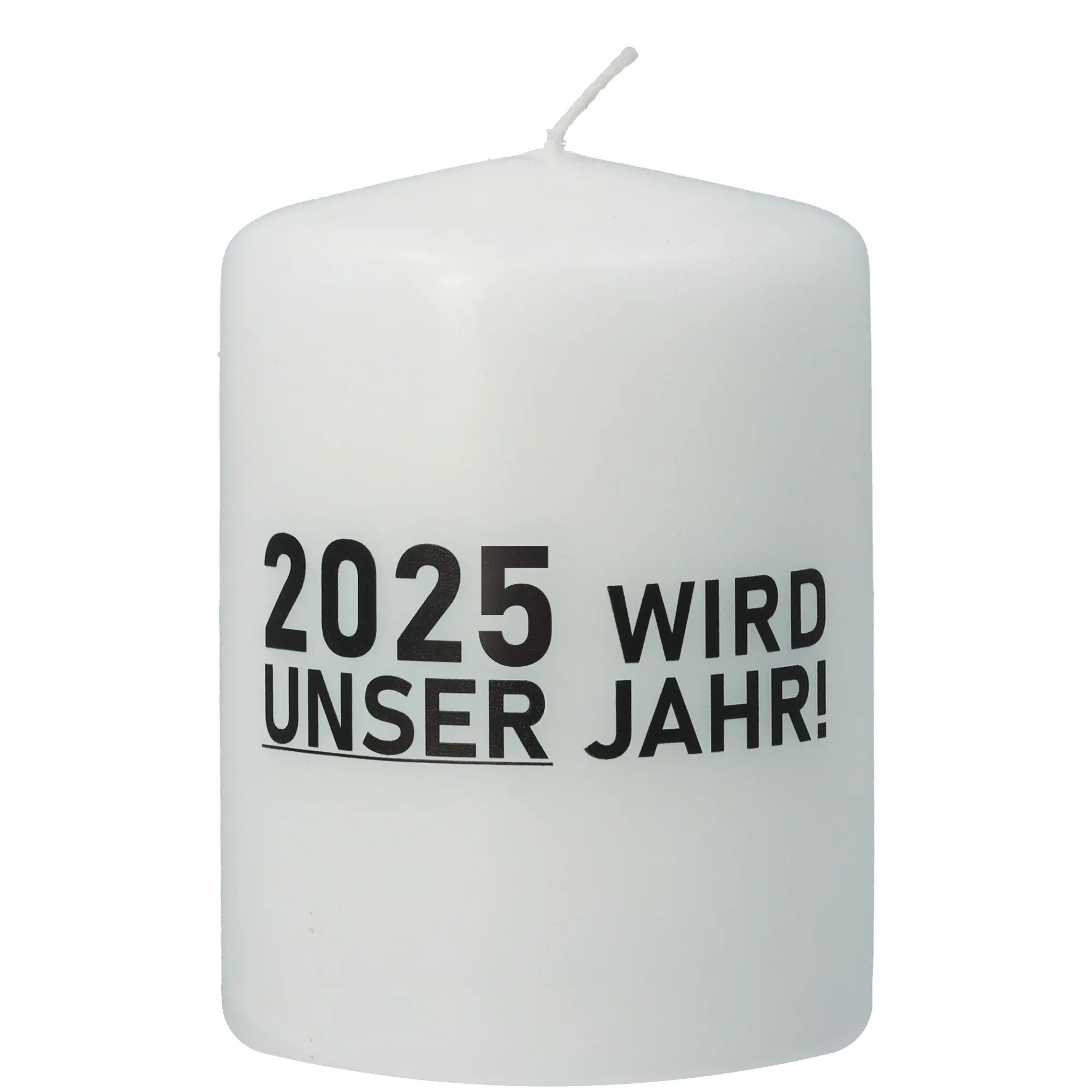 Stumpenkerze "2025 WIRD UNSER JAHR"