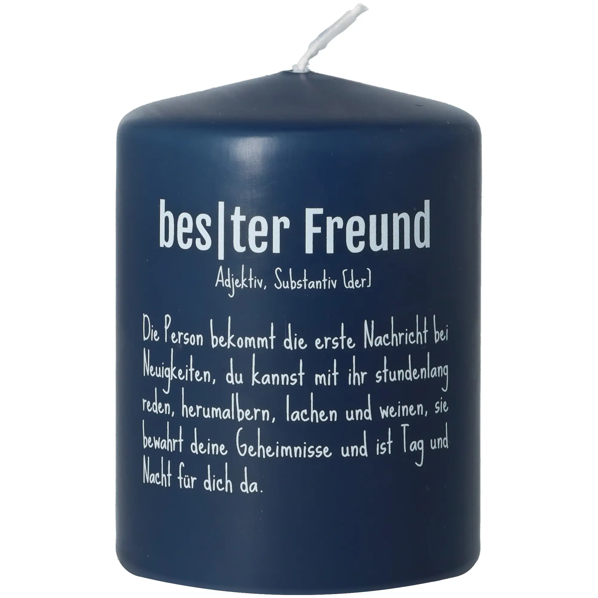 Stumpenkerze "Bester Freund Definition"