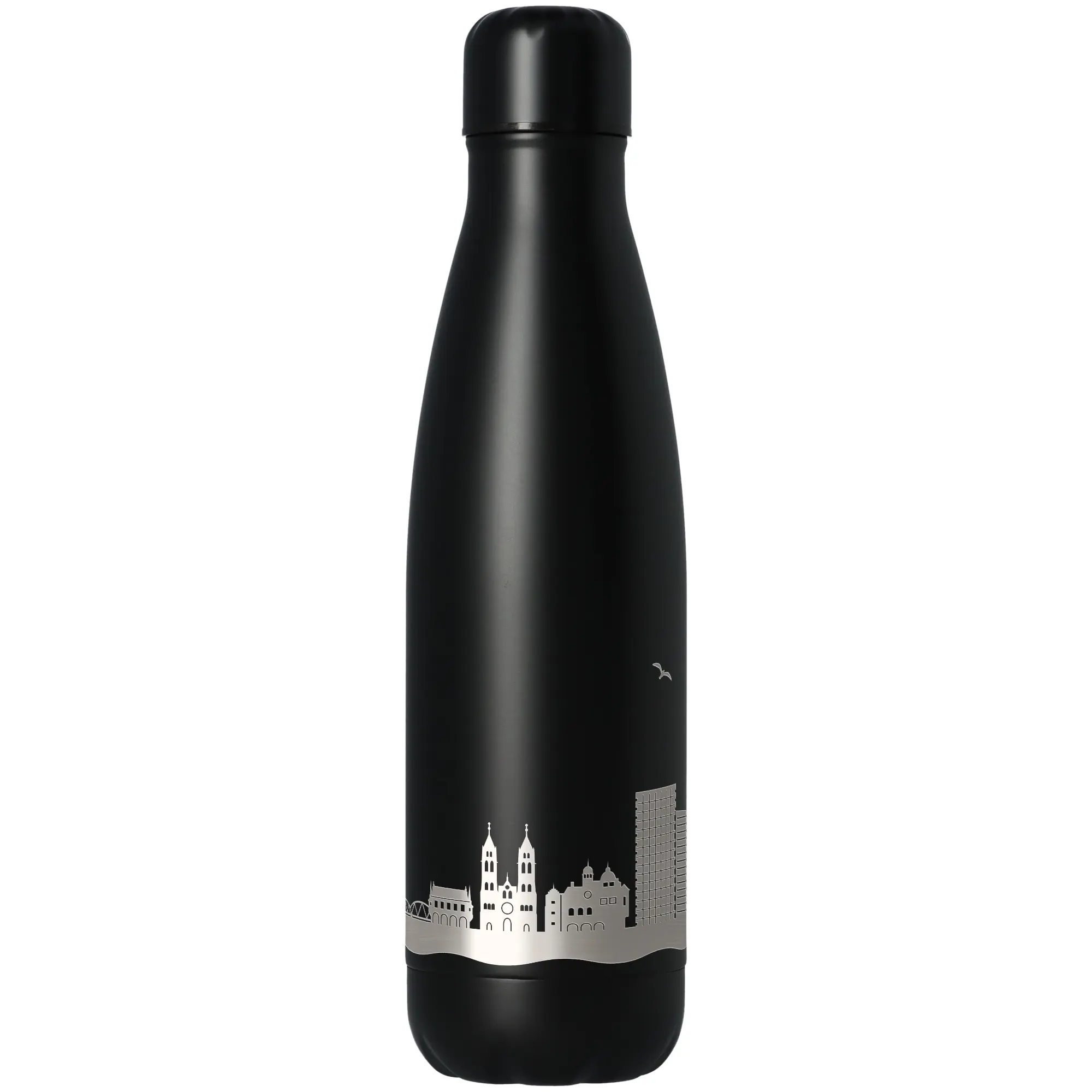 Goodtimes Trinkflasche Skyline Freiburg Schwarz 500ml